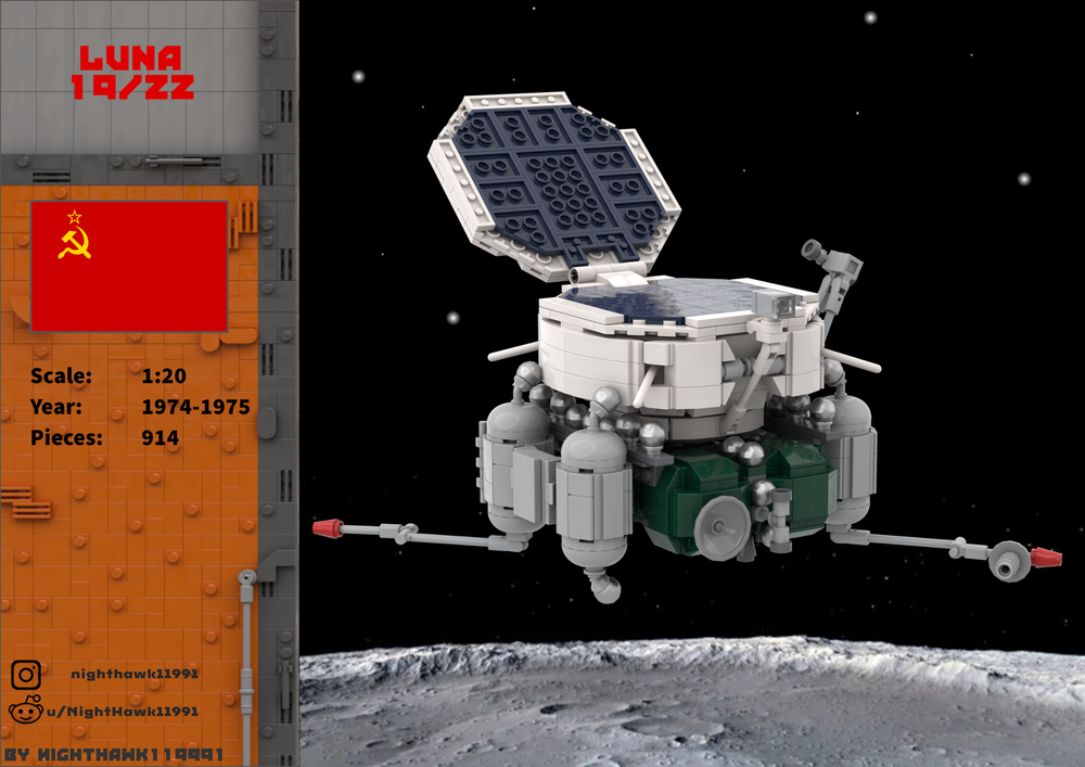 Lego Luna 19/22 1:20 (Soviet lunar orbiter)