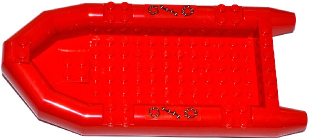 Lego Boat, Rubber Raft, Large with 3 Patches and Stitches Pattern on Both Sides (Stickers) - Set 60129