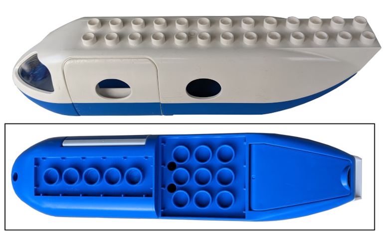 Lego Duplo Airplane Jetliner Fuselage with Blue Base and Cargo Door (2150c04 / 2154)