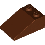 Lego Brick Sloped 33° 3 x 2 / Reddish Brown