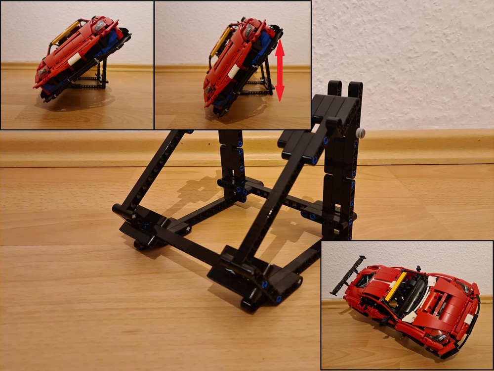 Lego Adjustable Side Vertical Stand for 42125 Ferrarie 488 GTE