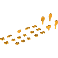 Lego Equipment Hair Accessory Kit [Complete Set] / Bright Light Orange