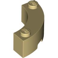 Lego Brick Round Corner 3 x 3 Macaroni with 2 Studs / Tan