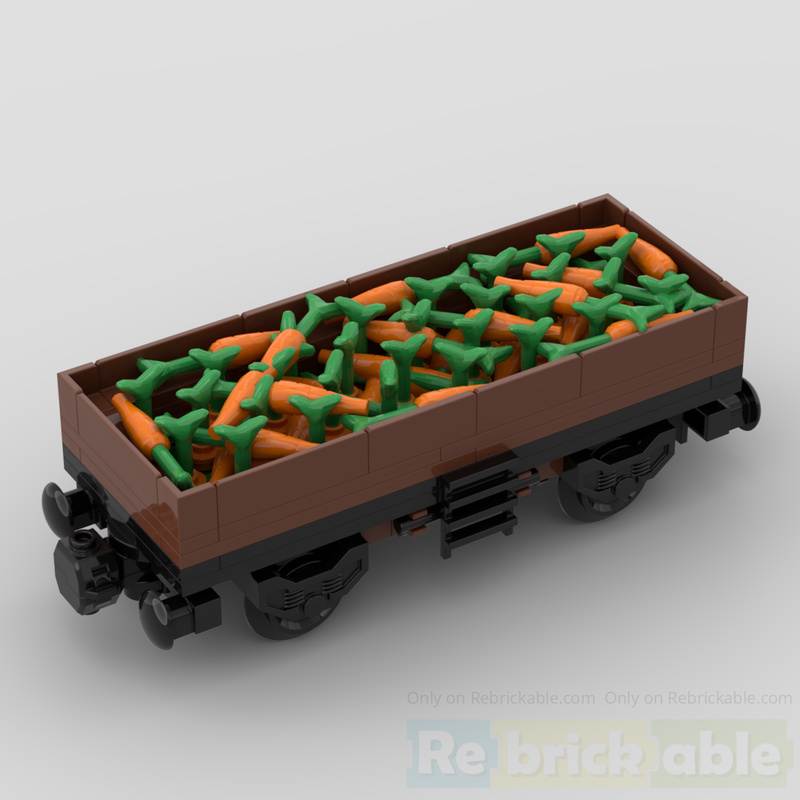 Lego Carrot transport train car