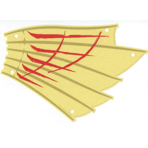 Lego Sail 27 x 20 with Dark Tan/Red Lines Print (Destiny Bounty) / Tan