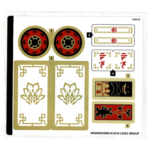 Lego Sticker Sheet for Set 70643-1