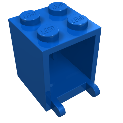 Lego Box 2 x 2 x 2 [Solid Studs] / Blue