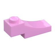 Lego Brick Curved, 3 x 1 with 1/3 Inverted Cutout / Bright Pink