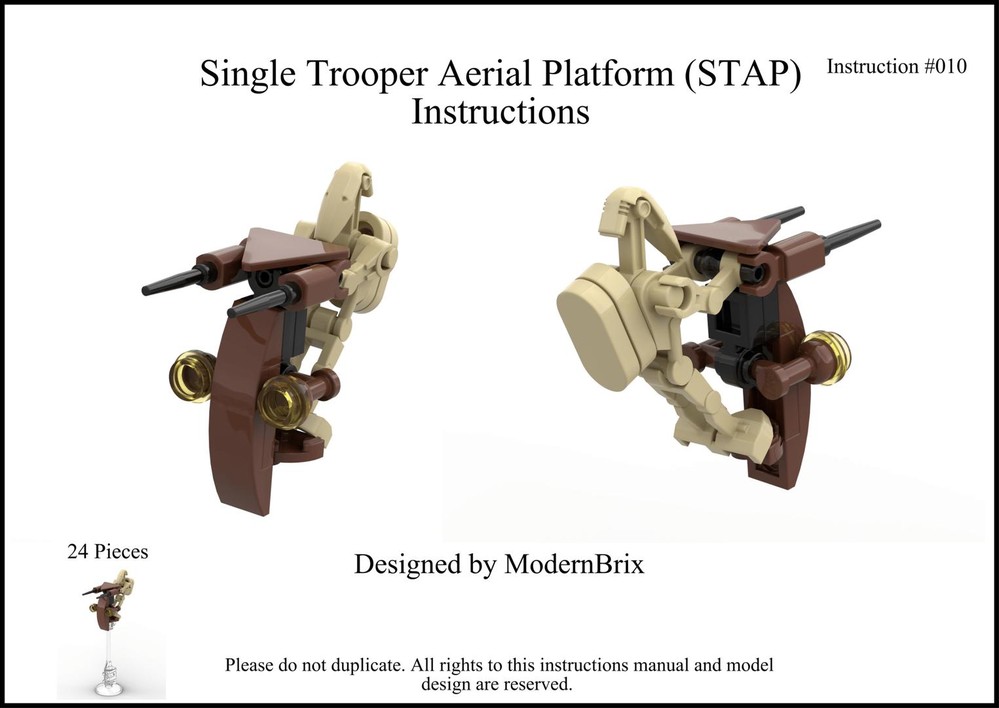 Lego FREE Star Wars STAP Speeder Building Instructions