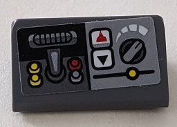 Lego Slope 30 1 x 2 x 2/3 with Control Panel with Buttons and Switches Pattern (Sticker) - Set 70915