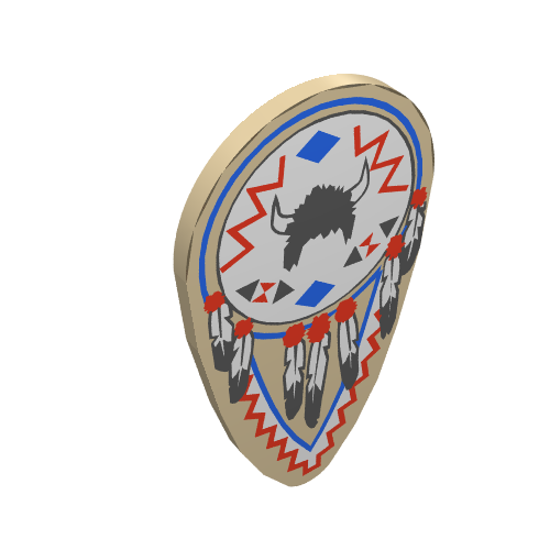 Lego Shield Ovoid with American Indian Print