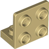 Lego Bracket 1 x 2 - 2 x 2 Inverted / Tan