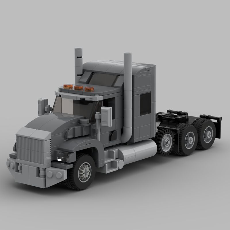 Lego Kenworth T800 Semi truck (Dark-grey)