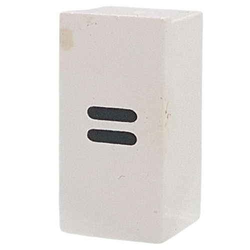Lego Tile Special 1 x 2 x 5/6 with Stud Hole in End with '=' Print