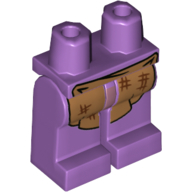 Lego Hips and Medium Lavender Legs with Medium Nougat Apron print / Medium Lavender