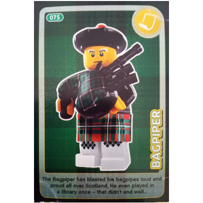 Lego Trading Card, Create The World - Bagpiper / [No Color/Any Color]