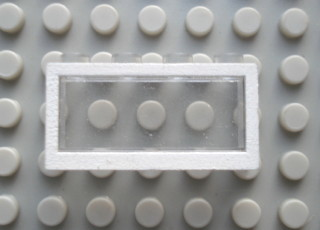 Lego Modulex Window 1 x 4 x 2 with White Border Print