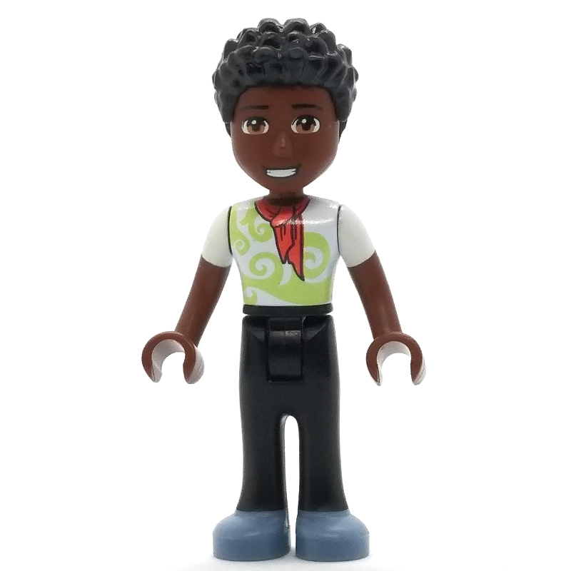 Lego Trevor - White Shirt, Black Pants, Black Hair