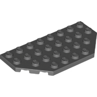 Lego Wedge Plate 4 x 8 Cut Corners / Dark Bluish Gray