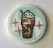 Lego Tile, Round 2 x 2 with Bottom Stud Holder with Chocolate Milkshake Pattern (Sticker) - Set 41349