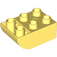 Lego Duplo Brick 2 x 3 with Curved Bottom / Bright Light Yellow
