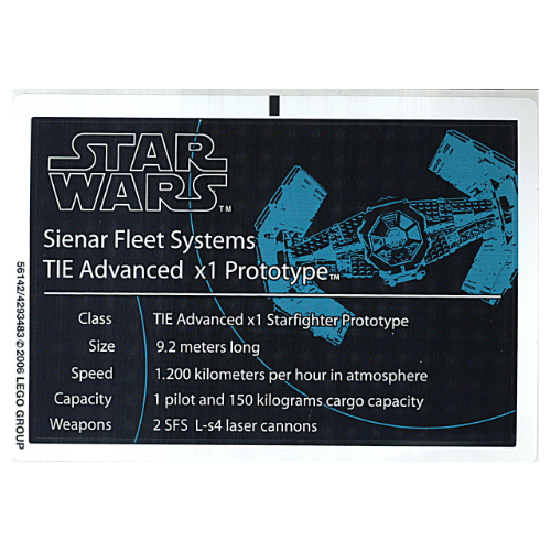 Lego Sticker Sheet for Set 10175-1