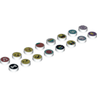 Lego Tile Pack 1 x 1, Random DOTS Series 1 Print / White