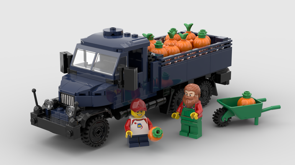 Lego Praga V3S Flatbed - Pumpkin harvest