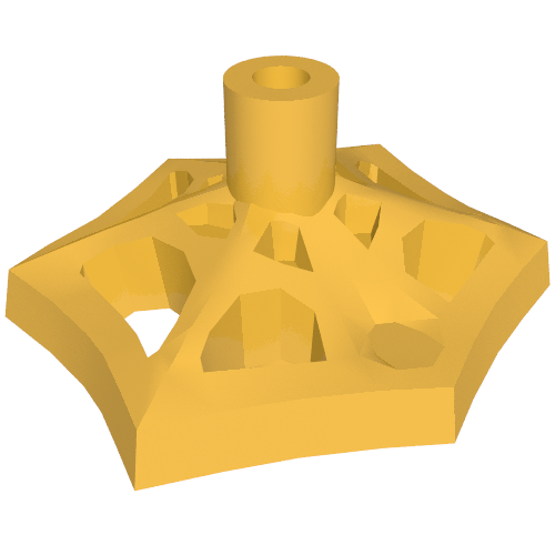 Lego Web Effect Small Short Bar on Front and Back / Pearl Gold