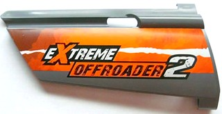Lego Technic, Panel Fairing #21 Large Long, Small Hole, Side B with 'EXTREME OFFROADER 2' Pattern (Sticker) - Set 8297