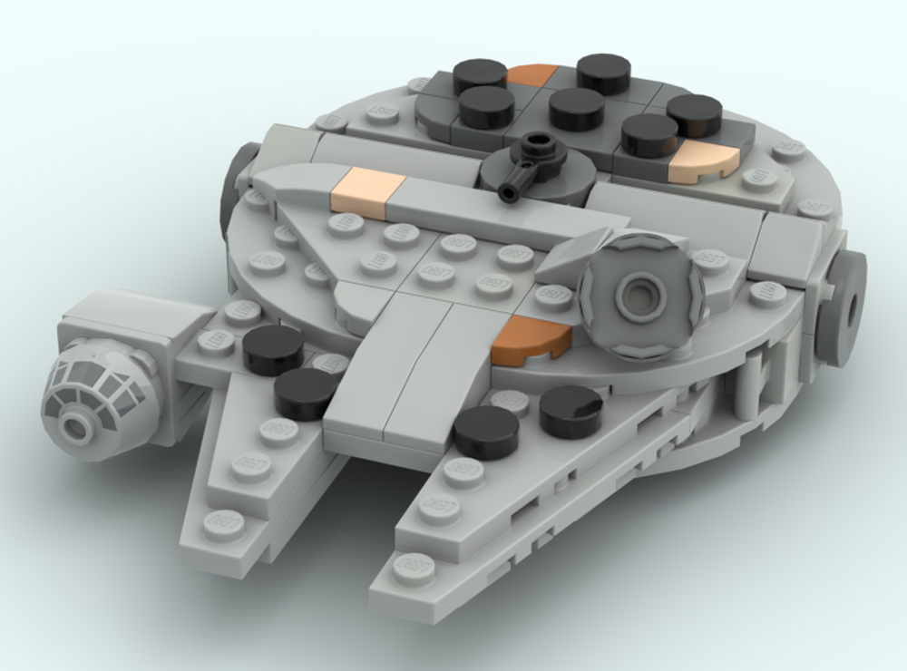 Lego Micro-scale Millennium-falcon + landing gear MOC
