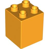 Lego Duplo Brick 2 x 2 x 2 / Bright Light Orange