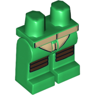 Lego Hips and Green Legs with Ninja Turtle Armour Print