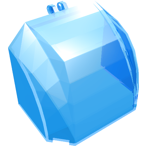 Lego Windscreen 4 x 6 x 4 Canopy with Hinge / Trans-Medium Blue