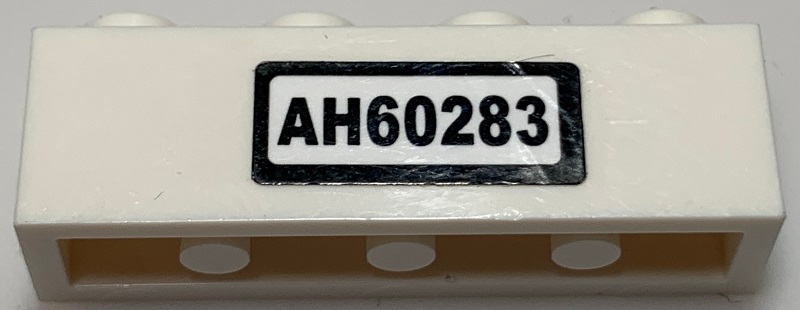 Lego Brick 1 x 4 with 'AH60283' Pattern (Sticker) - Set 60283