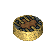 Lego Tile Round 1 x 1 with Electronic Eye Print