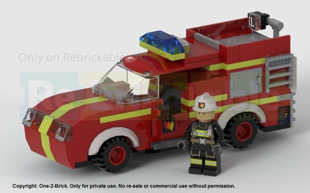 Lego Fire Chief in 5 WIDE