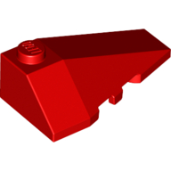 Lego Brick Wedged, Sloped 4 x 2 Triple Right / Red