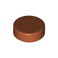 Lego Tile Round 1 x 1 / Dark Orange