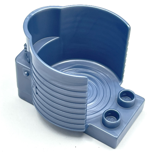 Lego Duplo Half-Canister with 2 x 4 Plate on Bottom / Pearl Sand Blue