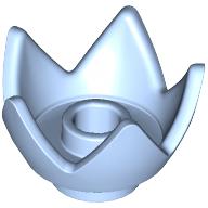Lego Crown / Flower / Egg Shell Half / Bright Light Blue