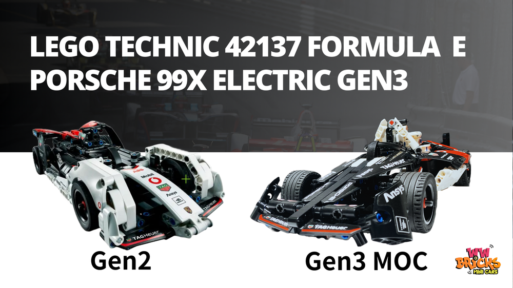 Lego Time to update 42137 Porsche Formula E 99X Electric from Gen2 to Gen3!