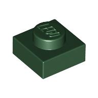 Lego Plate 1 x 1 / Dark Green