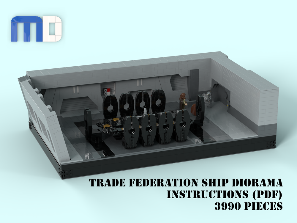 Lego Trade Federation Ship Diorama MOC
