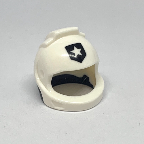 Lego Helmet, Space with Black Neck Pattern and Police Badge Star Print