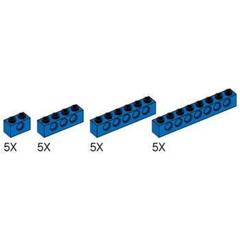 Lego Simple and Motorized Mechanisms Blue Beams Pack