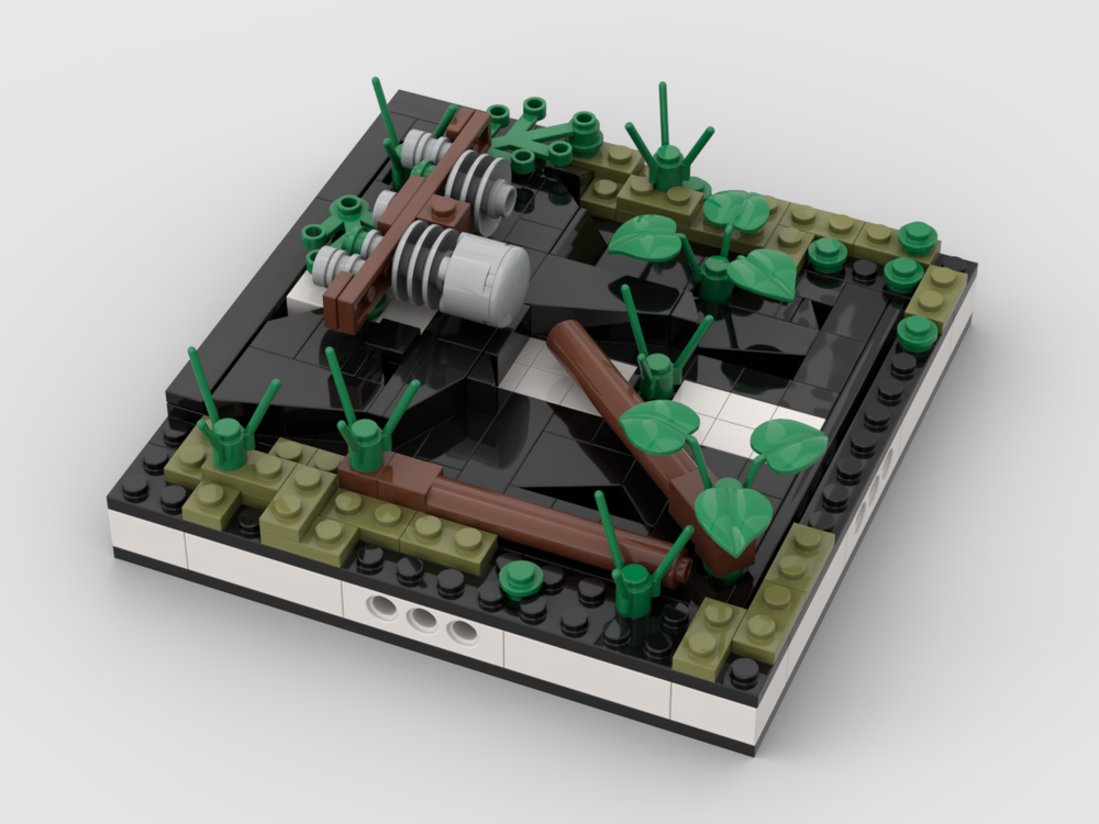 Lego Ruined road #1for a Modular Ruined City