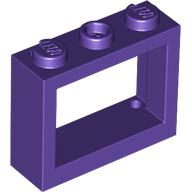 Lego Window 1 x 3 x 2 / Dark Purple