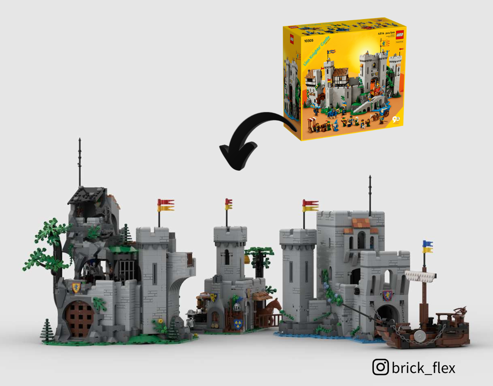 Lego 10305 : Three Fortresses and Raider Skiff (expansion pack)
