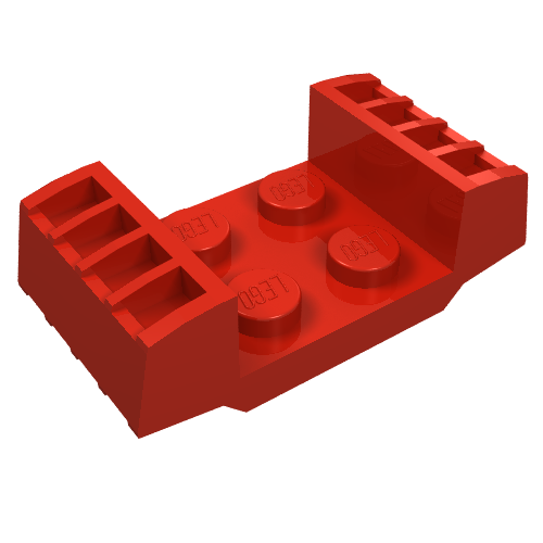 Lego Plate Special 2 x 2 with Grills / Red